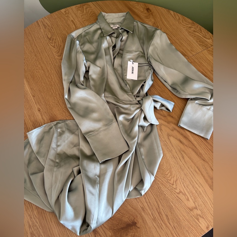 NWT- Jason Wu Sage Satin Dress